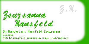 zsuzsanna mansfeld business card